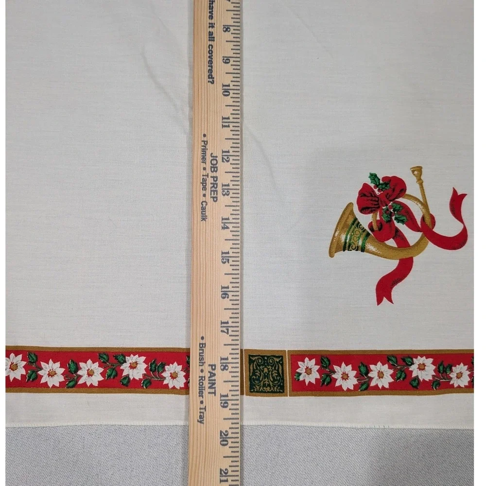 Christmas Table Linens Lot 3pc White Red Green Excellent Holiday Decor